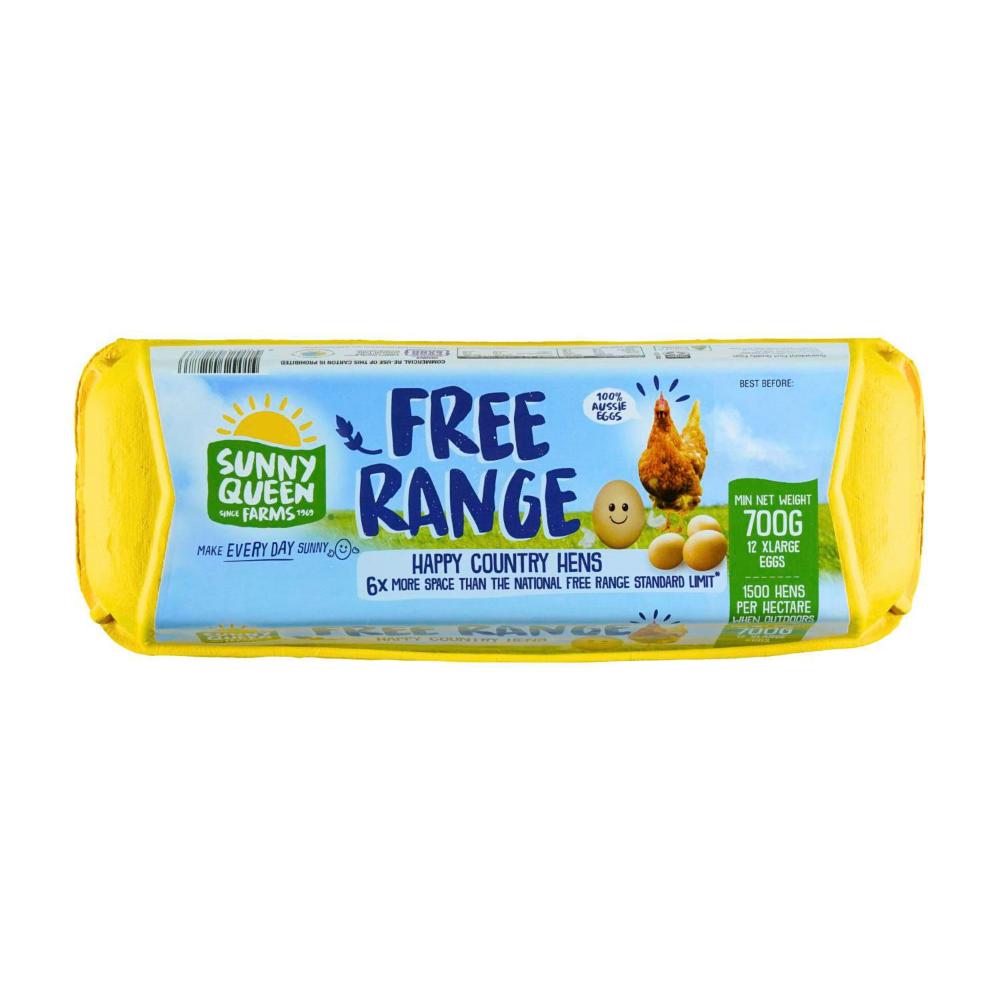 Free Range Extra Large Eggs 12 Pack - Sunny Queen