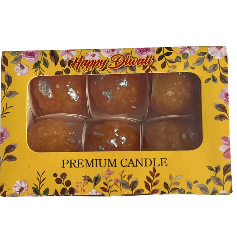 Sweet Design Diwali Candles (6 pcs)