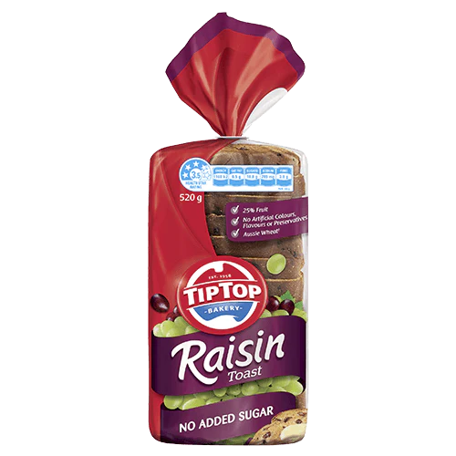 Raisin Toast Bread 500g - Tip Top