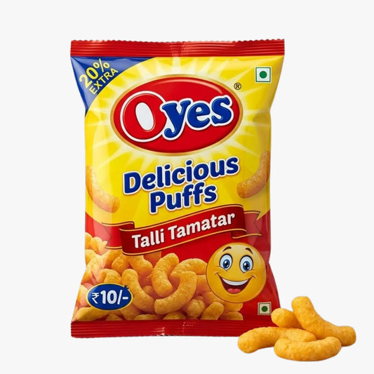 Talli Tamatar Delicious Puffs 34g - O'Yes 