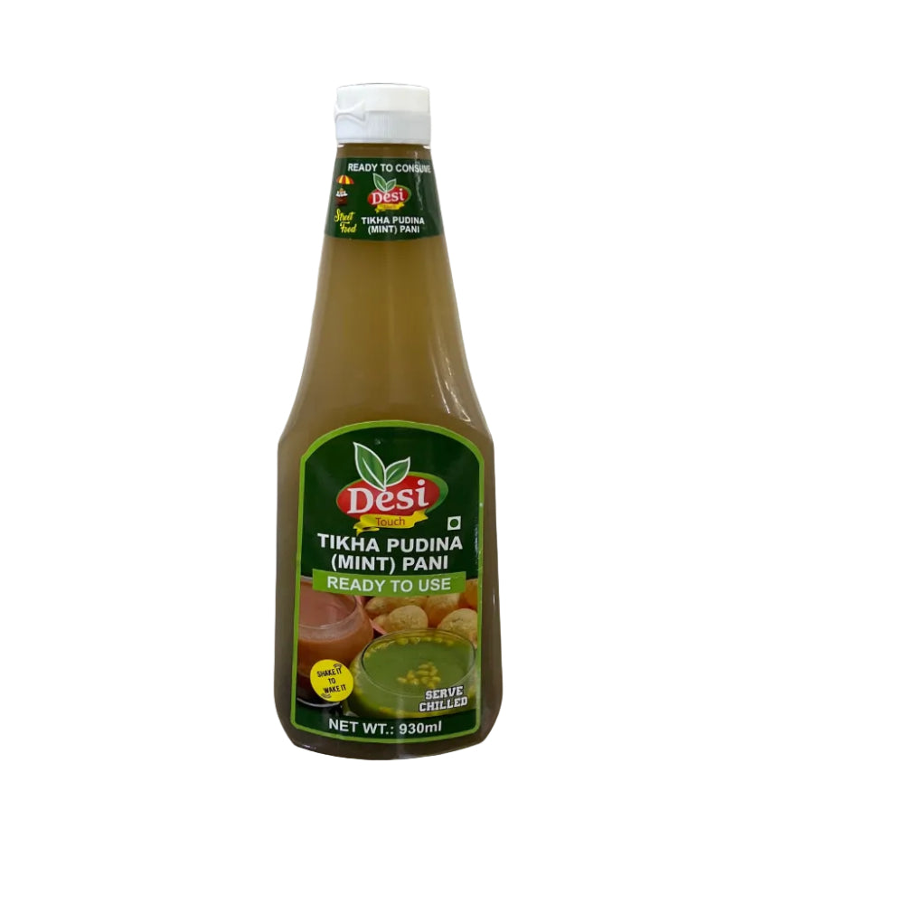 Tikha pudina (Mint) Pani Ready to use 930ml - Desi touch