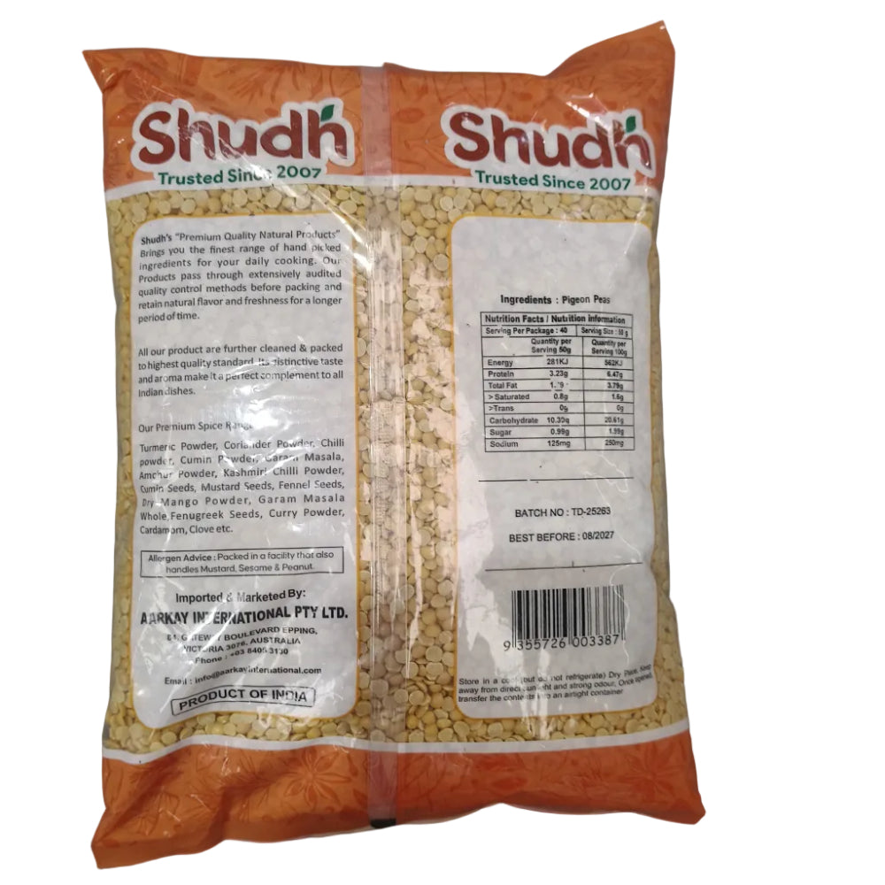 Toor Dal Pigeon pea - shudh