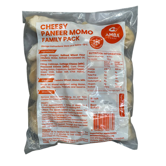 Cheesy Paneer Momo Family Pack 1kg - Amba Foods