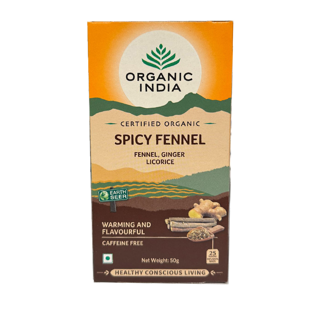 Spicy Fennel , Ginger Licorice 50g - Organic India