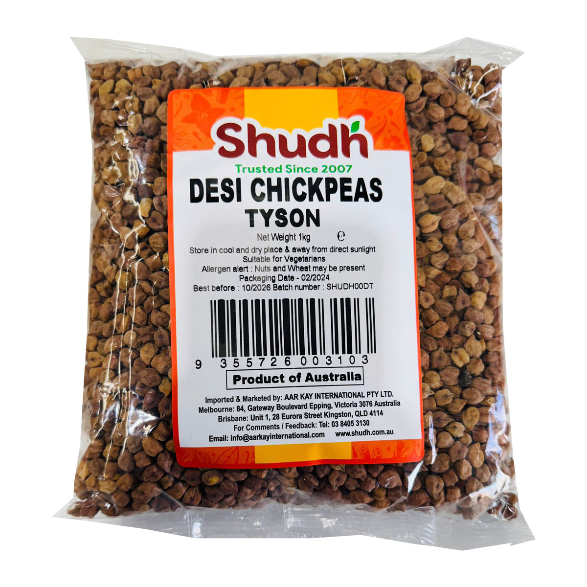 Chickpea Tyson 1kg- Shudh