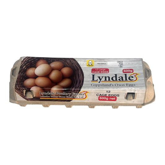 Lyndale (Gippsland) Cage Eggs 600g 12pcs