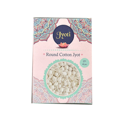 Round Cotton Jyot 40pcs - Jyoti