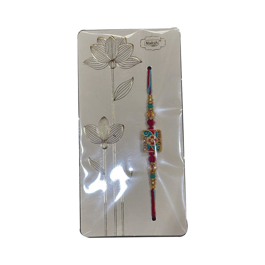 Nakshi Rakhi Multicolour Square  Design 3