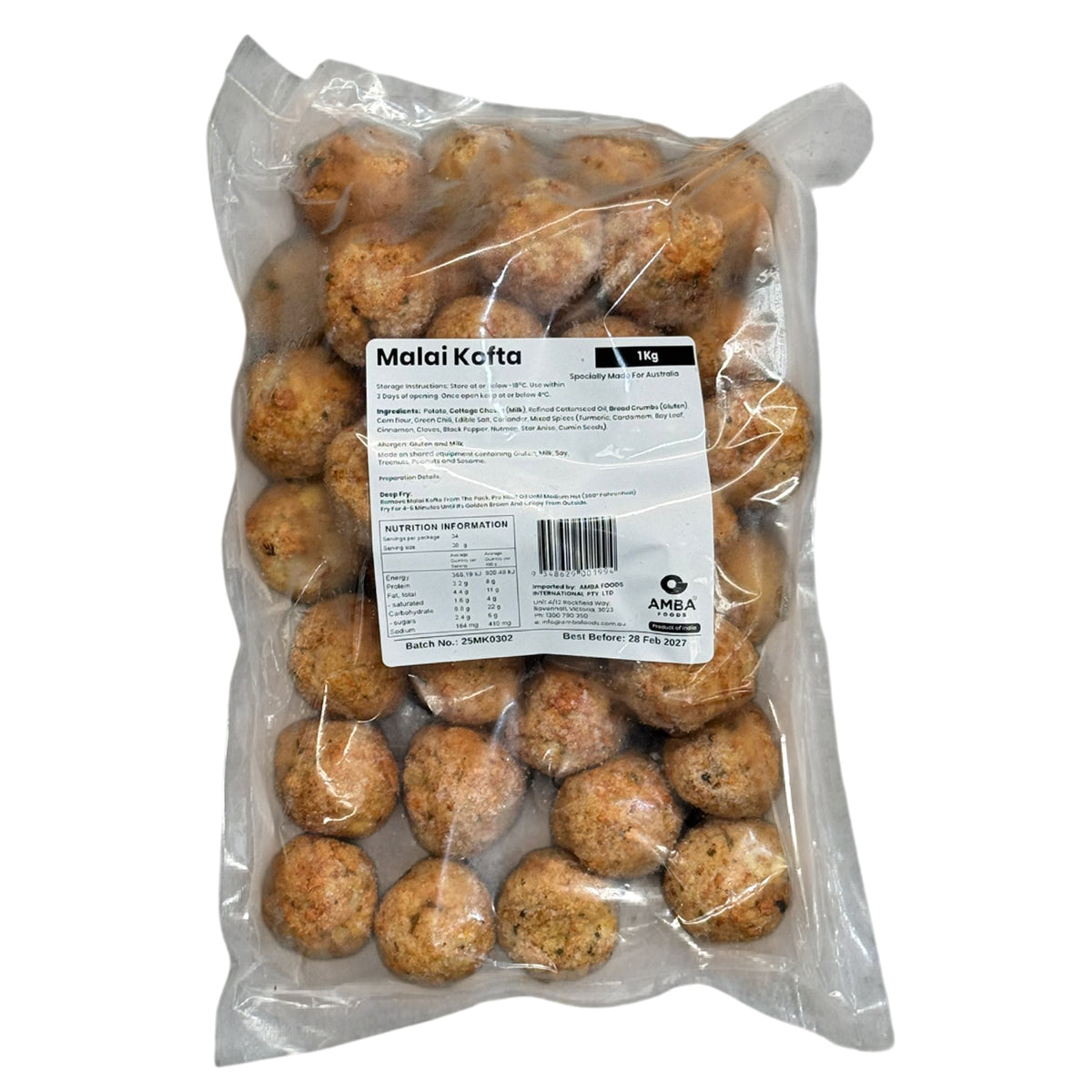 Malai Kofta 1kg - Amba Foods