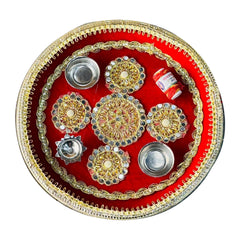 Decorated Pooja Thali  Design 302
