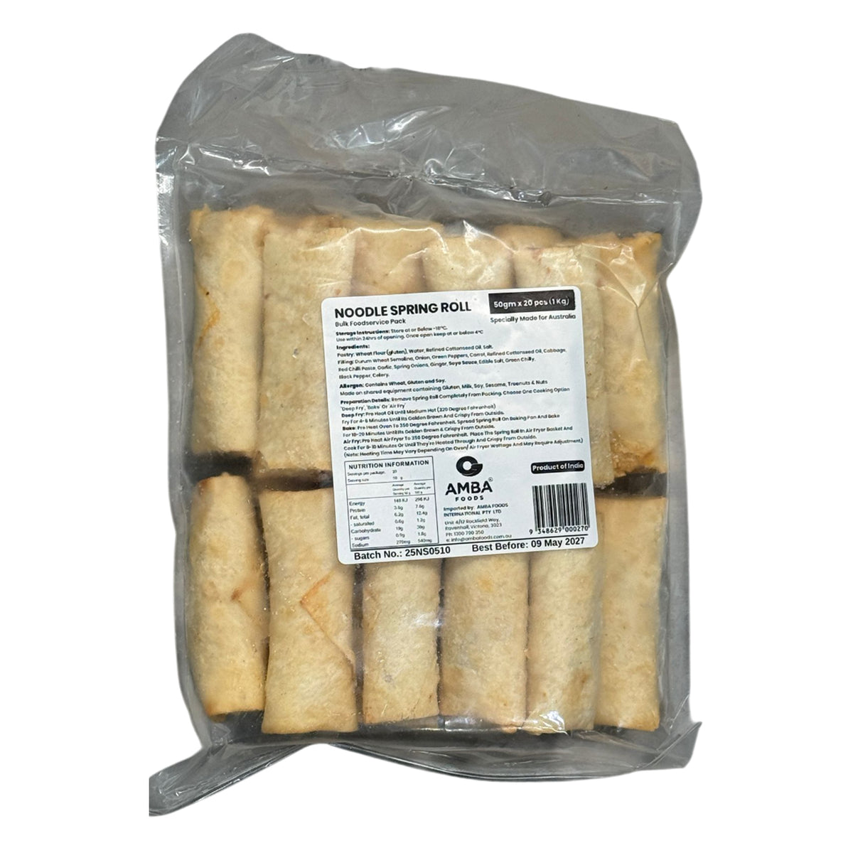 Noodle Spring Roll 1kg - Amba Foods