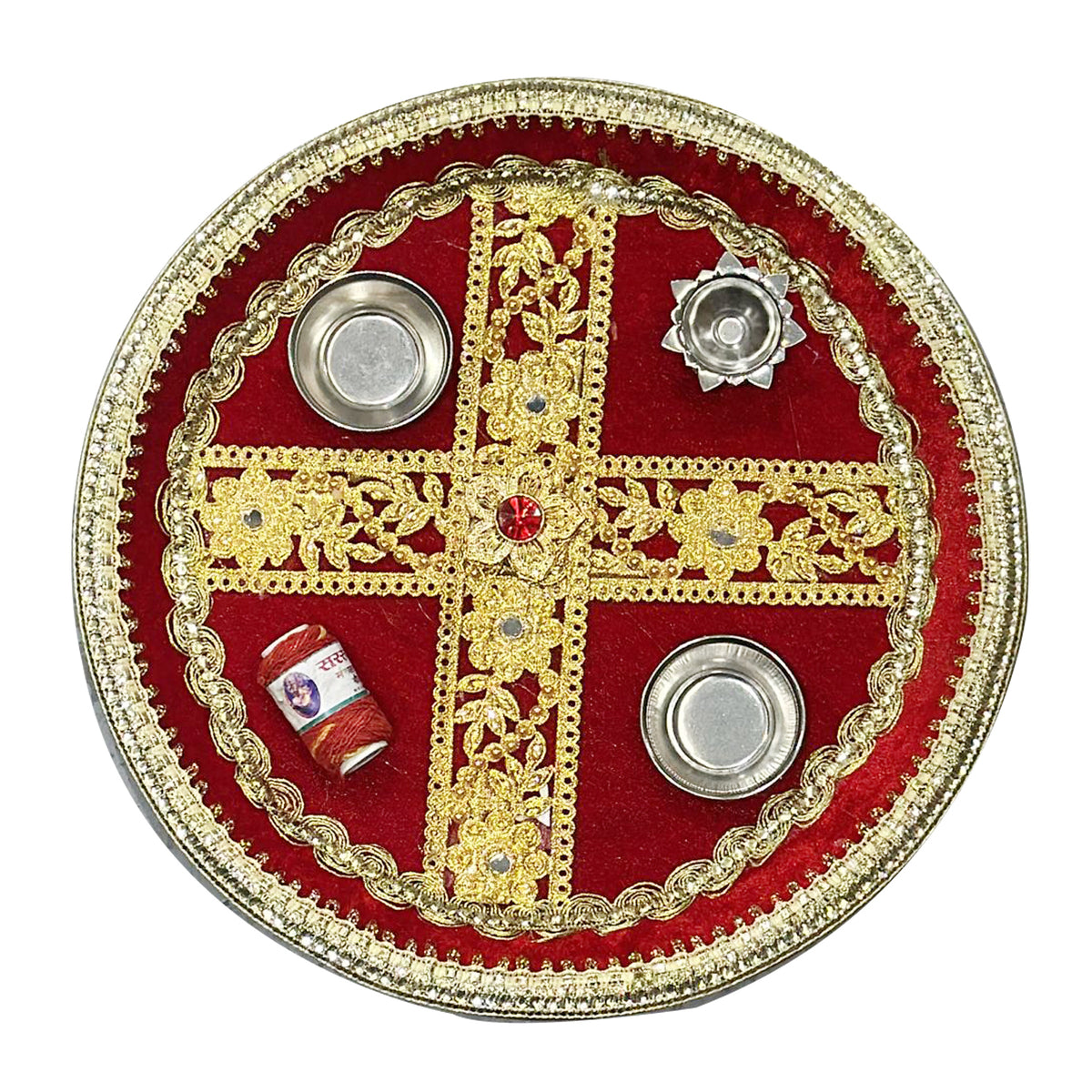 Decorated Pooja Thali  Design 304