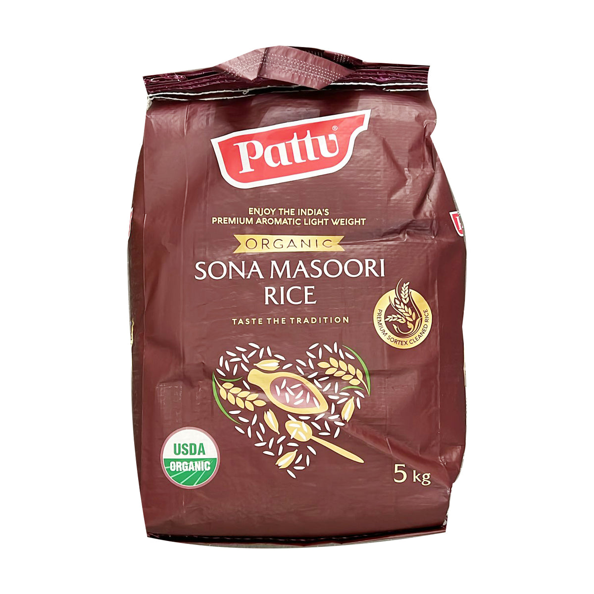 Sona Masoori Rice (Organic) 5kg - Pattu