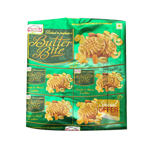 Butter Bite Pista-Almond Biscuit 520g - Priya Gold