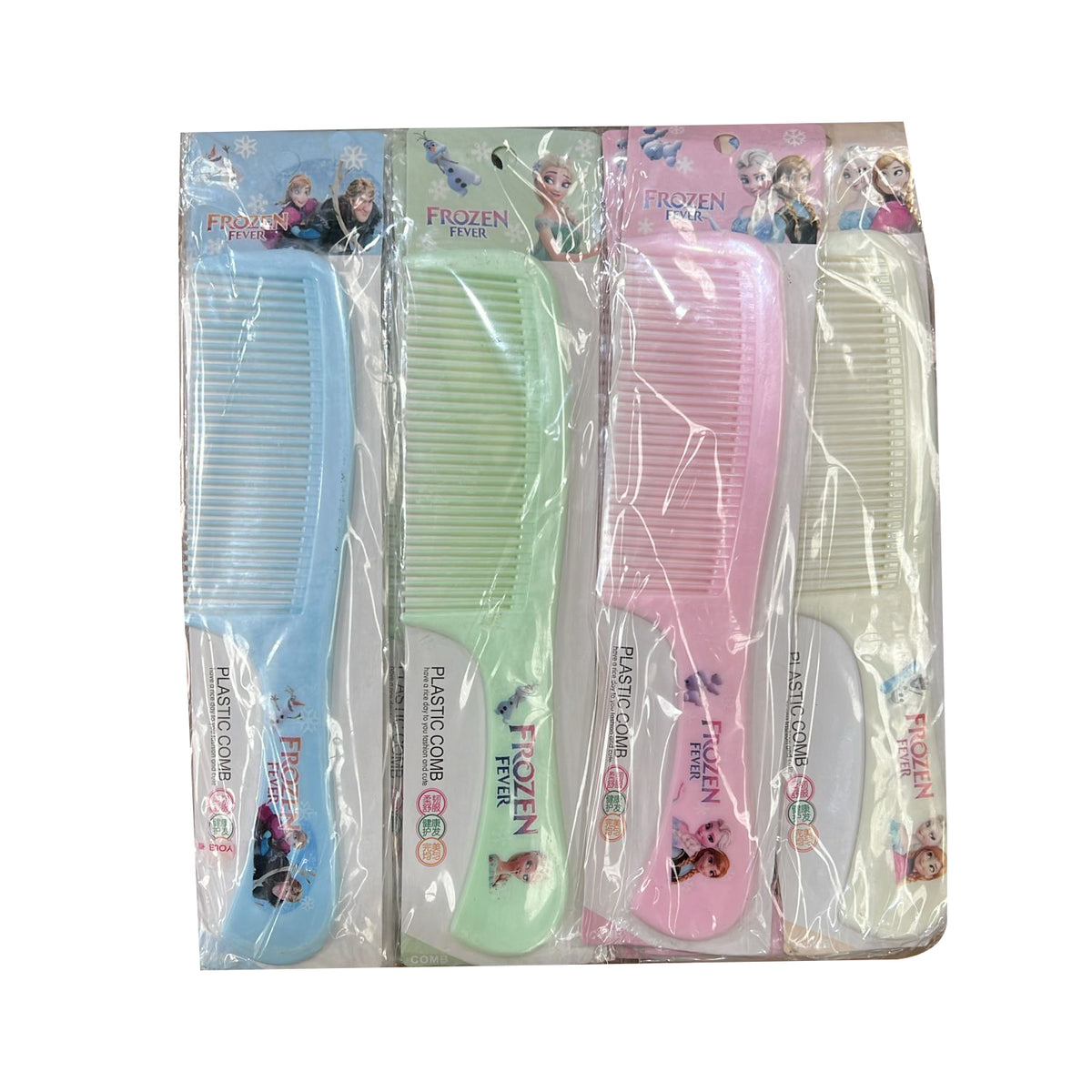 Plastic Hair Comb with Handle (Color may Vary)