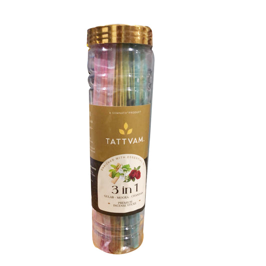 Incense Stick 3 in 1 (Gulab,Mogra,Chandan) 210g - Tattvam