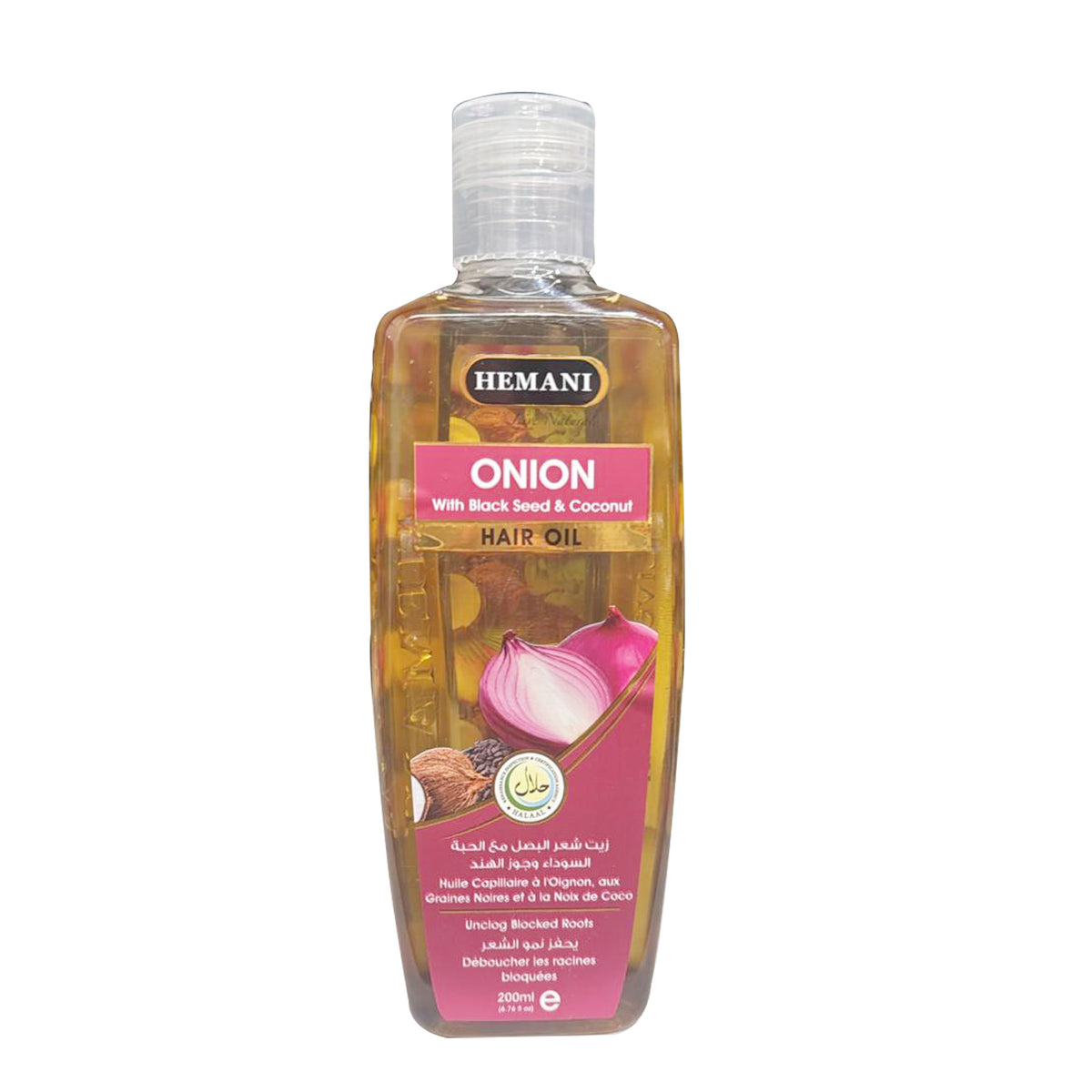 Onion With Black Seed & Coconut Hair Oil 200ml- Hemani