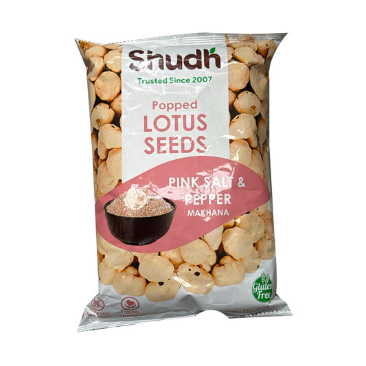 Popped Lotus Seeds Pink Salt & Pepper Makhana 50g - Shudh