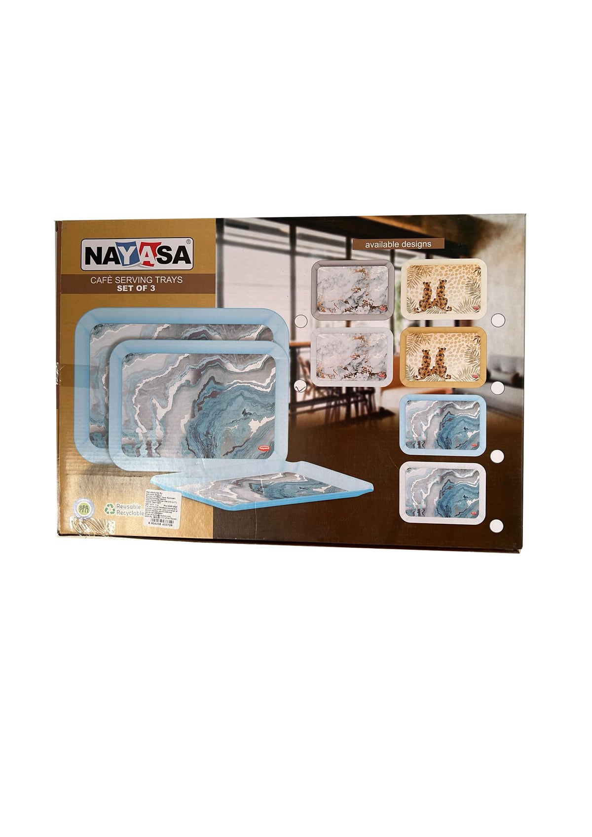 Cafe Serving Trays Set Of 3-Nayasa