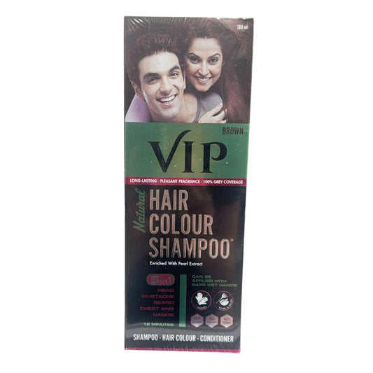 Hair Colour Shampoo Brown 180ml - VIP