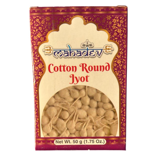 Round Cotton Jyot 50g - Mahadev