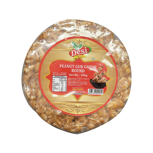 Peanut Gur Gajjak Round  400g - Desi Touch