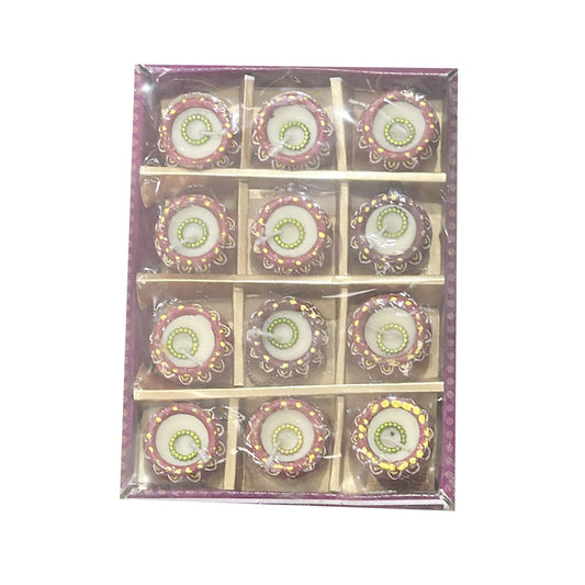 Diwali Fancy Diya with wax 12 pcs Design 2