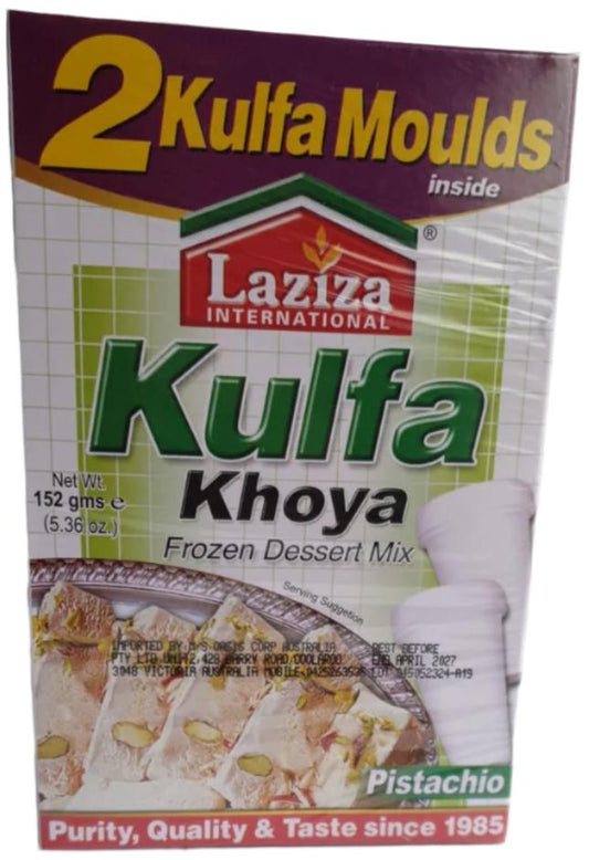 Kulfa Khoya pistachio (Frozen Dessert mix) 155g-Laziza