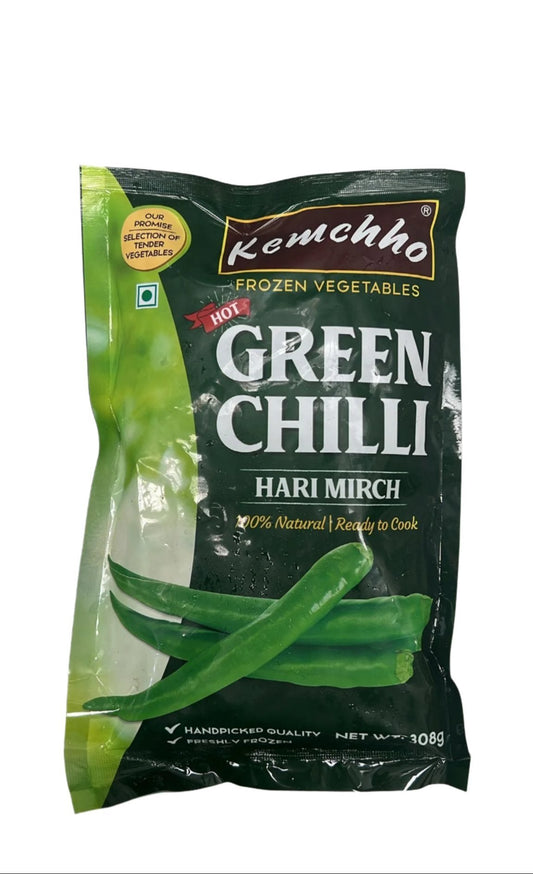 Green chilli hari mirch 308g - Kemchho