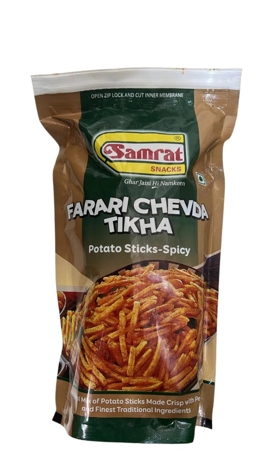 Farari  Chevda Tikha(Potato Sticks Spicy) 400g- Samart