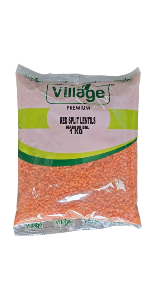 Red Split Lentils (Masoor Dal)Premium 1kg - Village