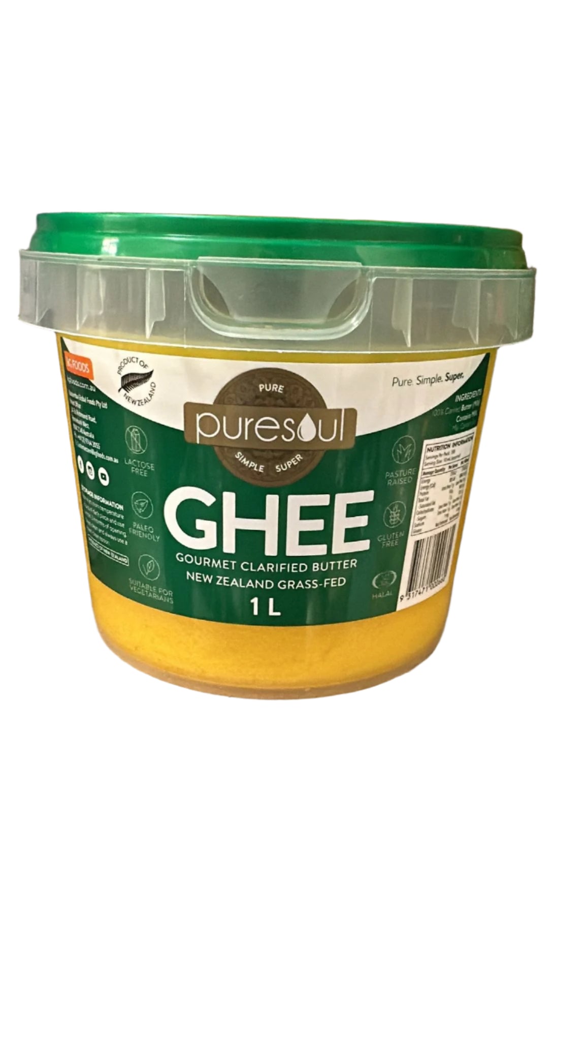 Desi Ghee (Puresoul new zealand grass -fed)  1Liter- Katoomba