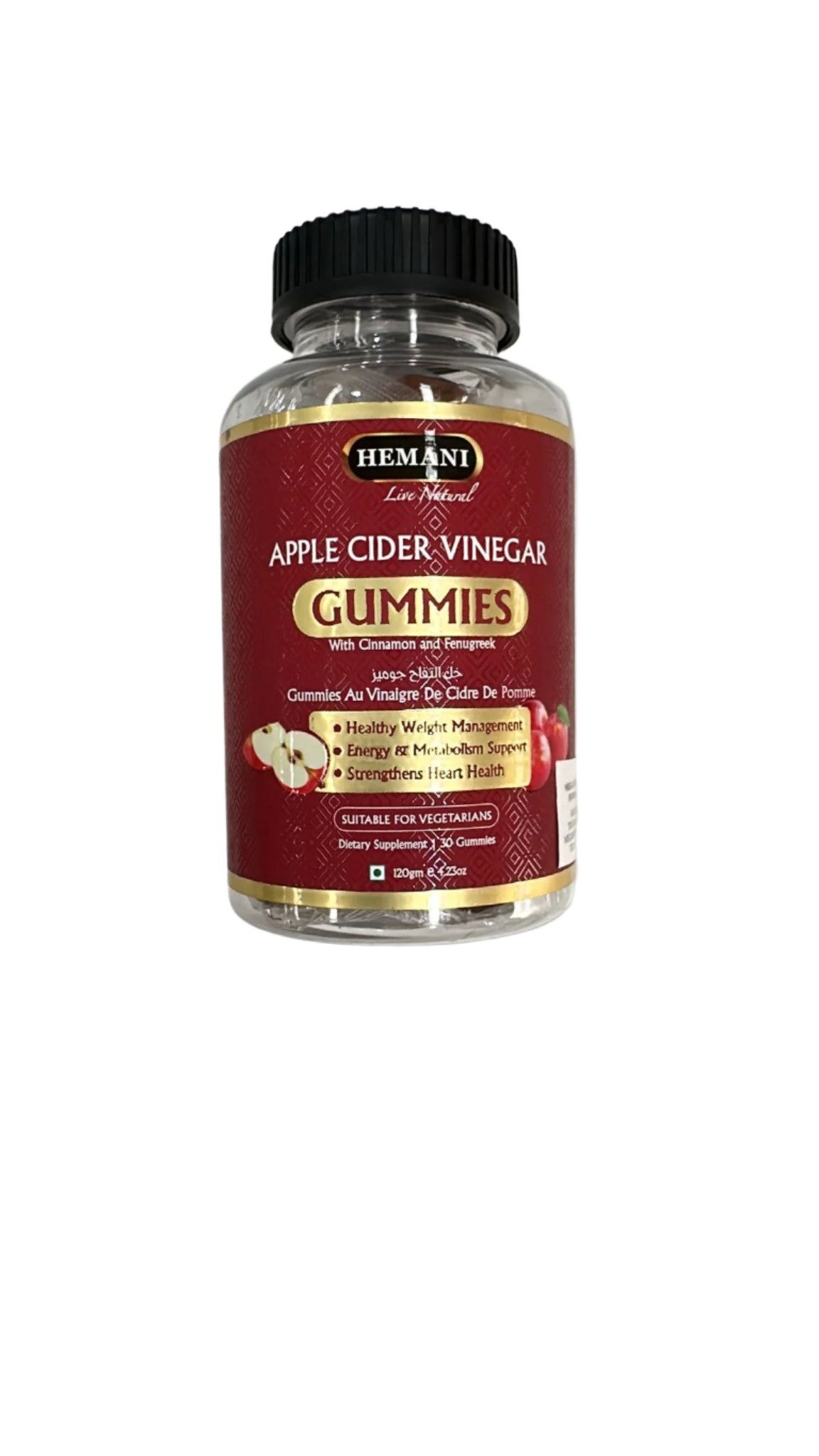 Gummies Apple Cider Vinegar (with Cinnamon and Fenugreek) 120g- Hemani