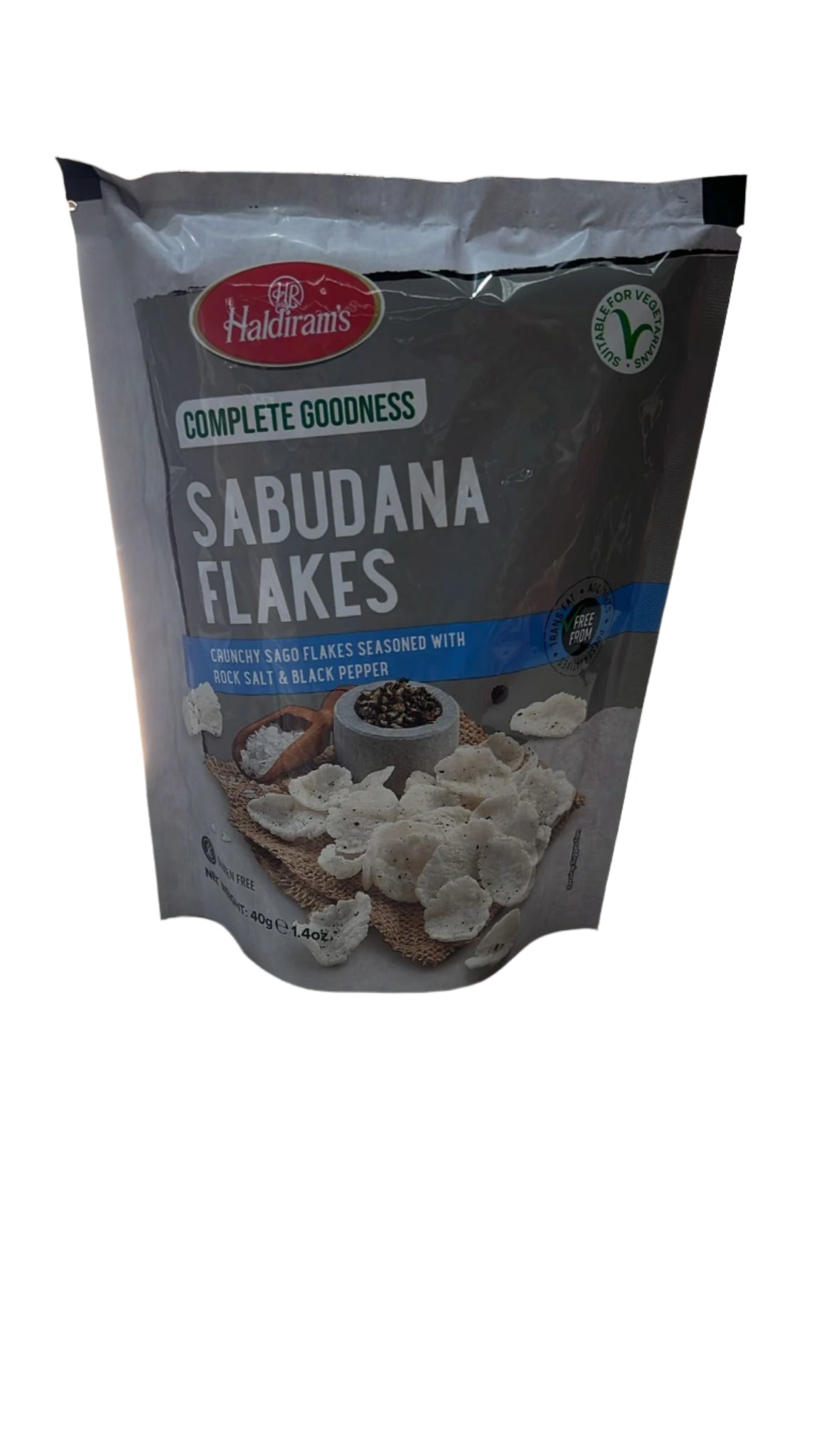 Sabudana Flakes (Crunchy Sago Flakes with Rock salt & Black Pepper) 40g- Haldiram