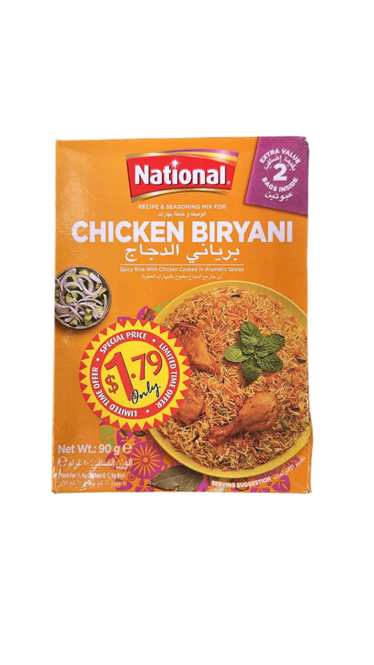 Chicken Biryani Masala 90g - National