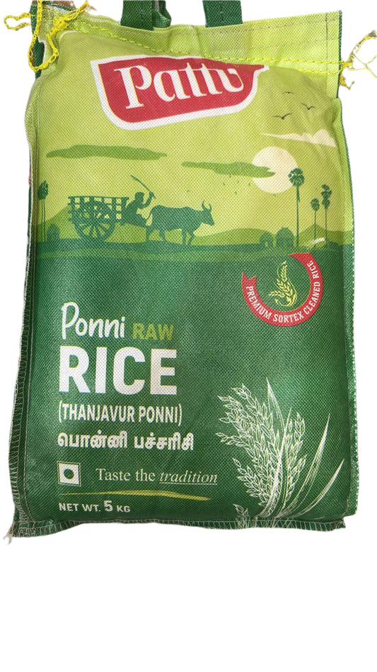 Ponni Raw Rice 5 Kg- Pattu