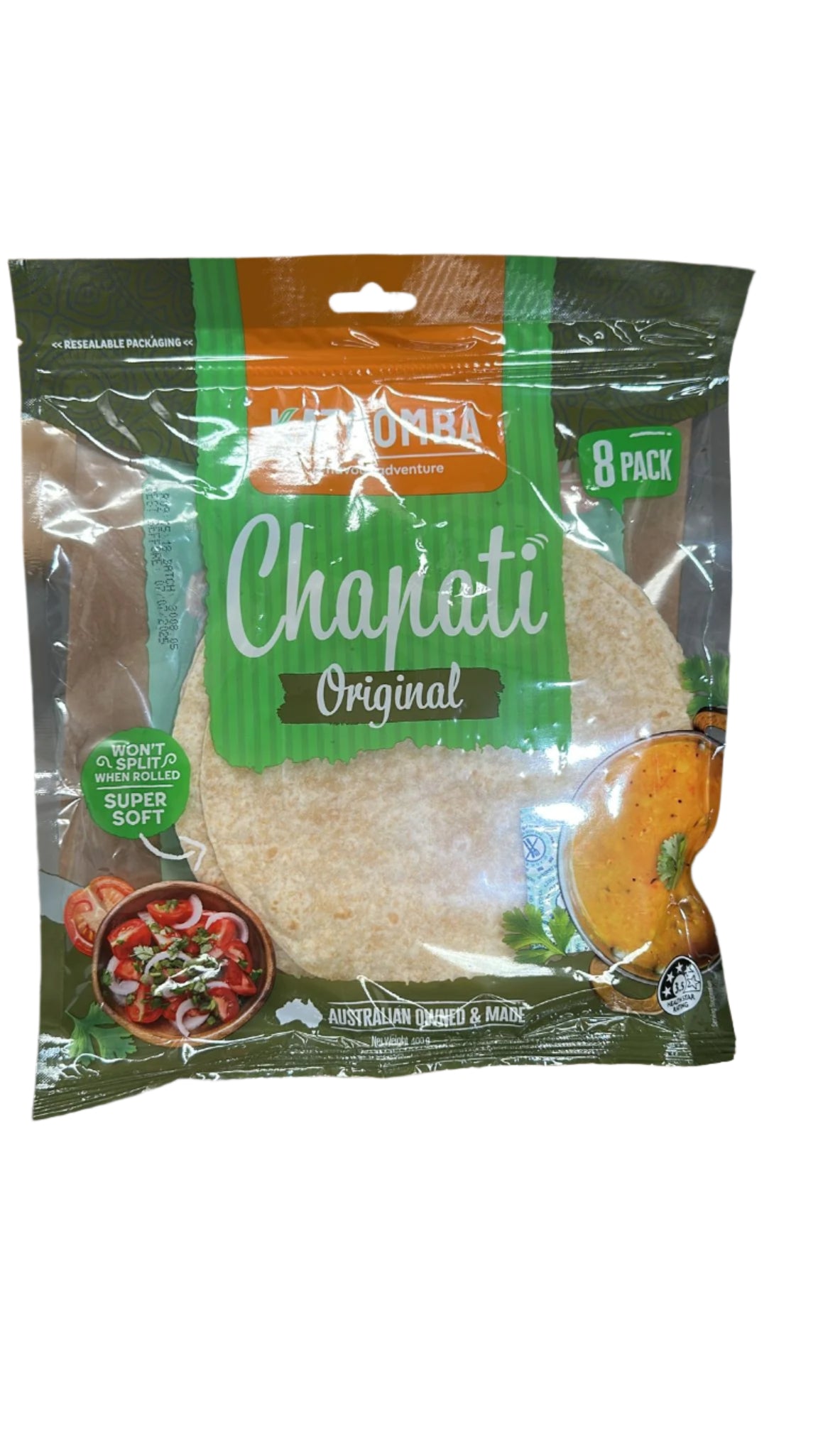 Chapati Bread 400g 8pc-Katoomba