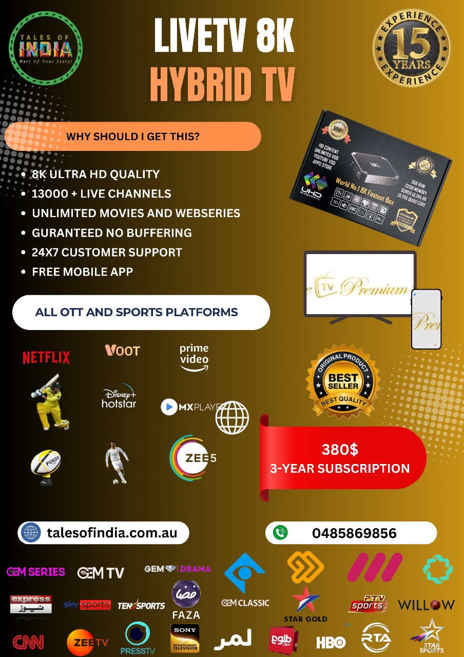 Buy Online Live IPTV Set Top Box Years Subscription Tales of