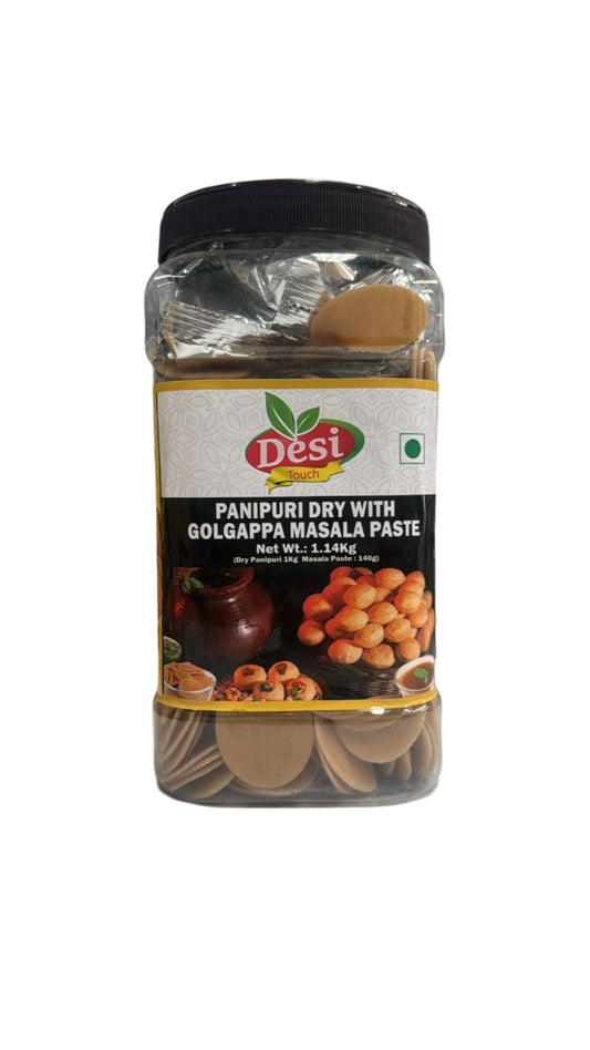 Pani Puri Dry with Golgappa Masala Paste 1.14kg - Desi Touch