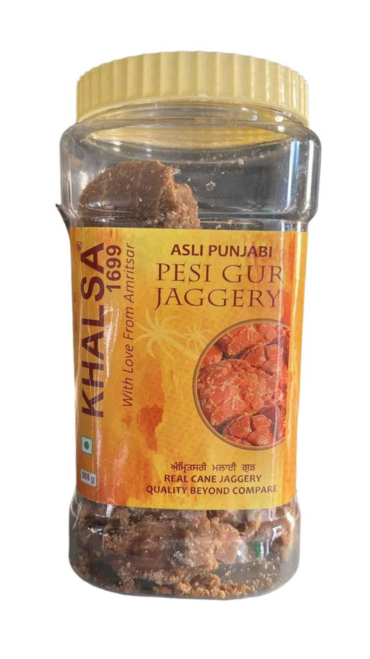 Asli (Pure)  Punjabi Pesi Gur Jaggery 908g - Khalsa 1699