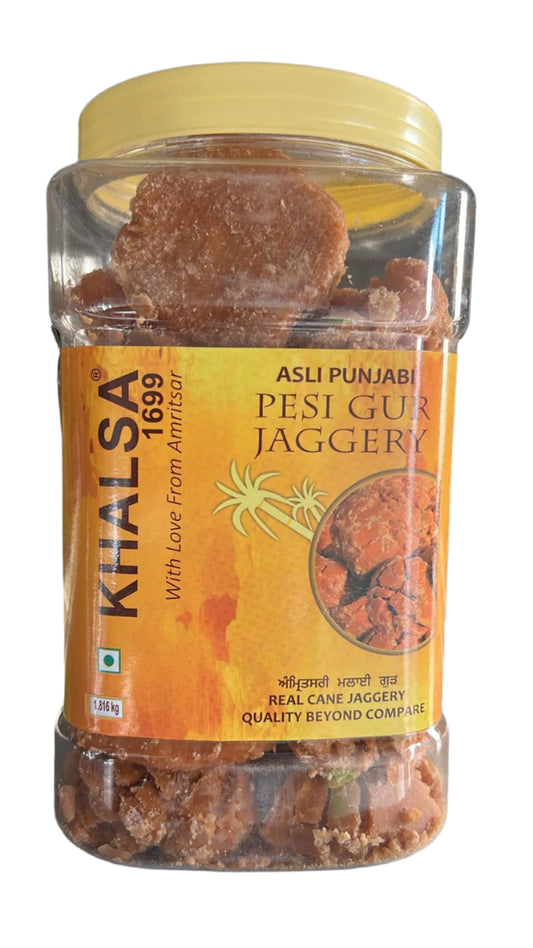 Asli (Pure)  Punjabi Pesi Gur Jaggery 1.816kg - Khalsa 1699