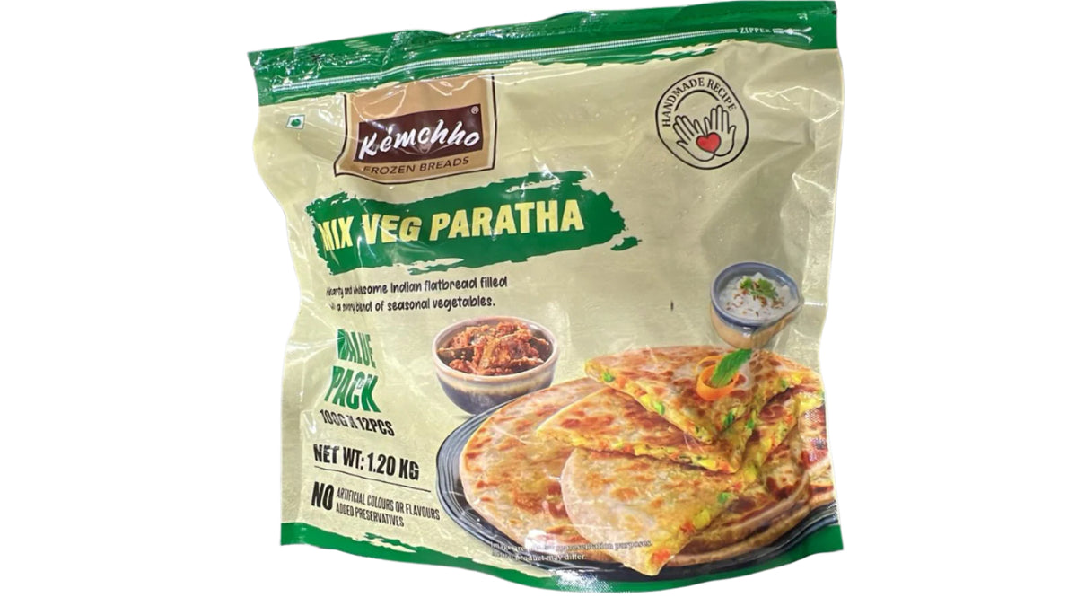 Mix Veg Paratha 12pcs (Frozen Breads ) 1.20kg - Kemchho