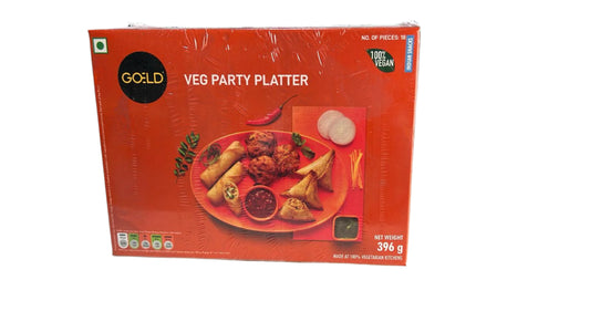 Veg Party Platter 396g Spring roll, 6Onion Bhaji, 6Onion samosa- Goeld