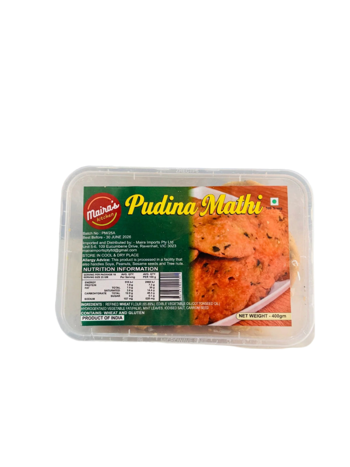 Pudina Mathi 400g  - Maira's Kitchen