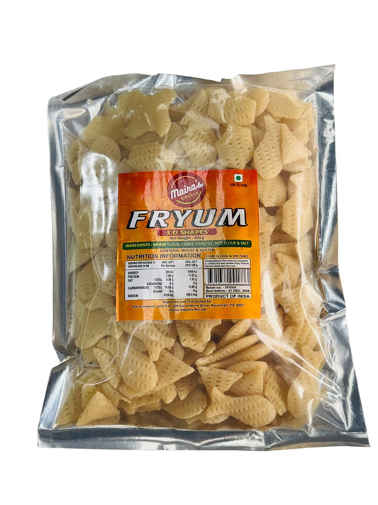 Fryum 3D Shapes 400g- Maira's Kitchen