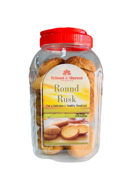 Round Rusk (For delicious & Healthy Breakfast) 300g- Rehmat -e-Shereen
