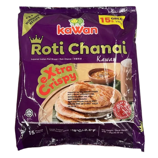 Roti Chanai Extra Crispy 15pcs 1.2kg - Kawan
