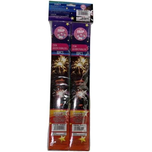 Golden Sparkler 25cm Set (10 pcs) - Sasp