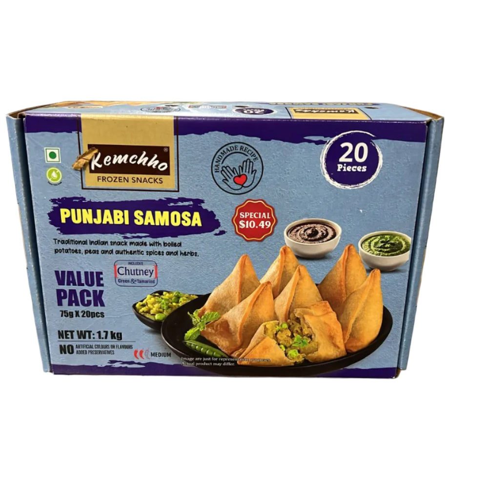 Punjabi Samosa 20pcs Value Pack (1.7kg) - Kemchho