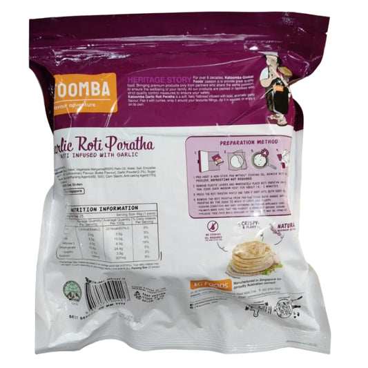 Garlic Roti Paratha 25Pack 1.625kg - Katoomba